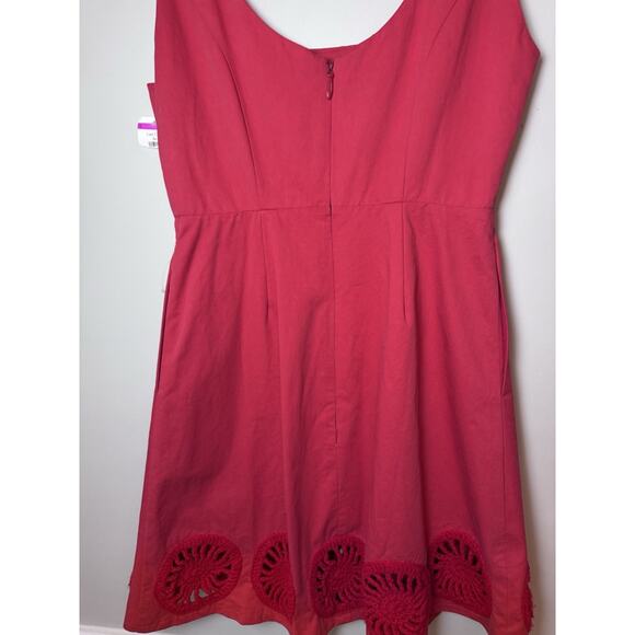 Elexiay Kogi Crochet Embellished A-Line Minidress red Size L NWT READ - Picture 11 of 16